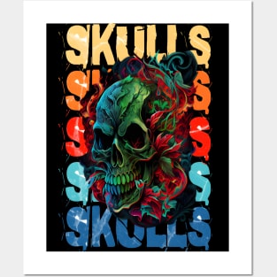 Artistic Skull Design Posters and Art